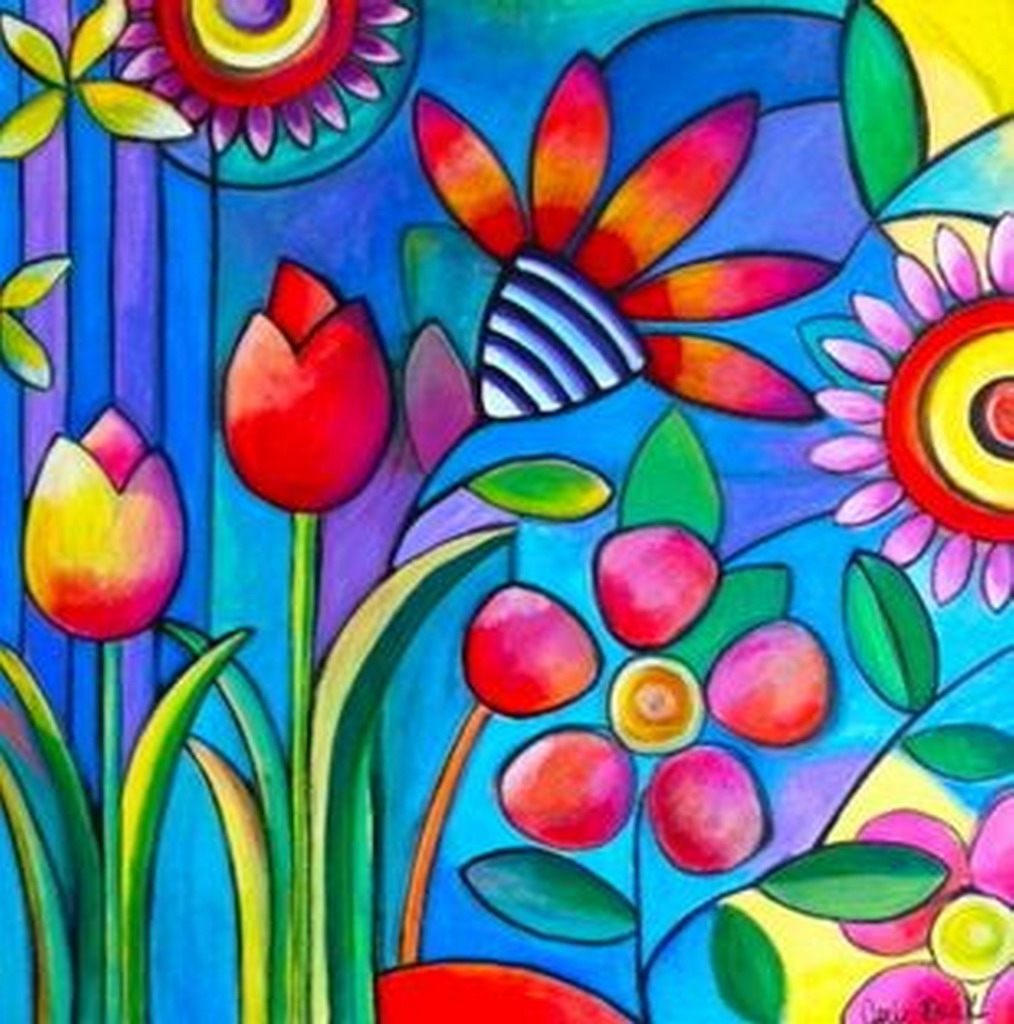 Cuadros Modernos Pinturas Y Dibujos Serie De Flores Grandes Formatos