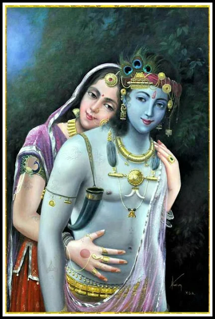 radha krishna art images hd