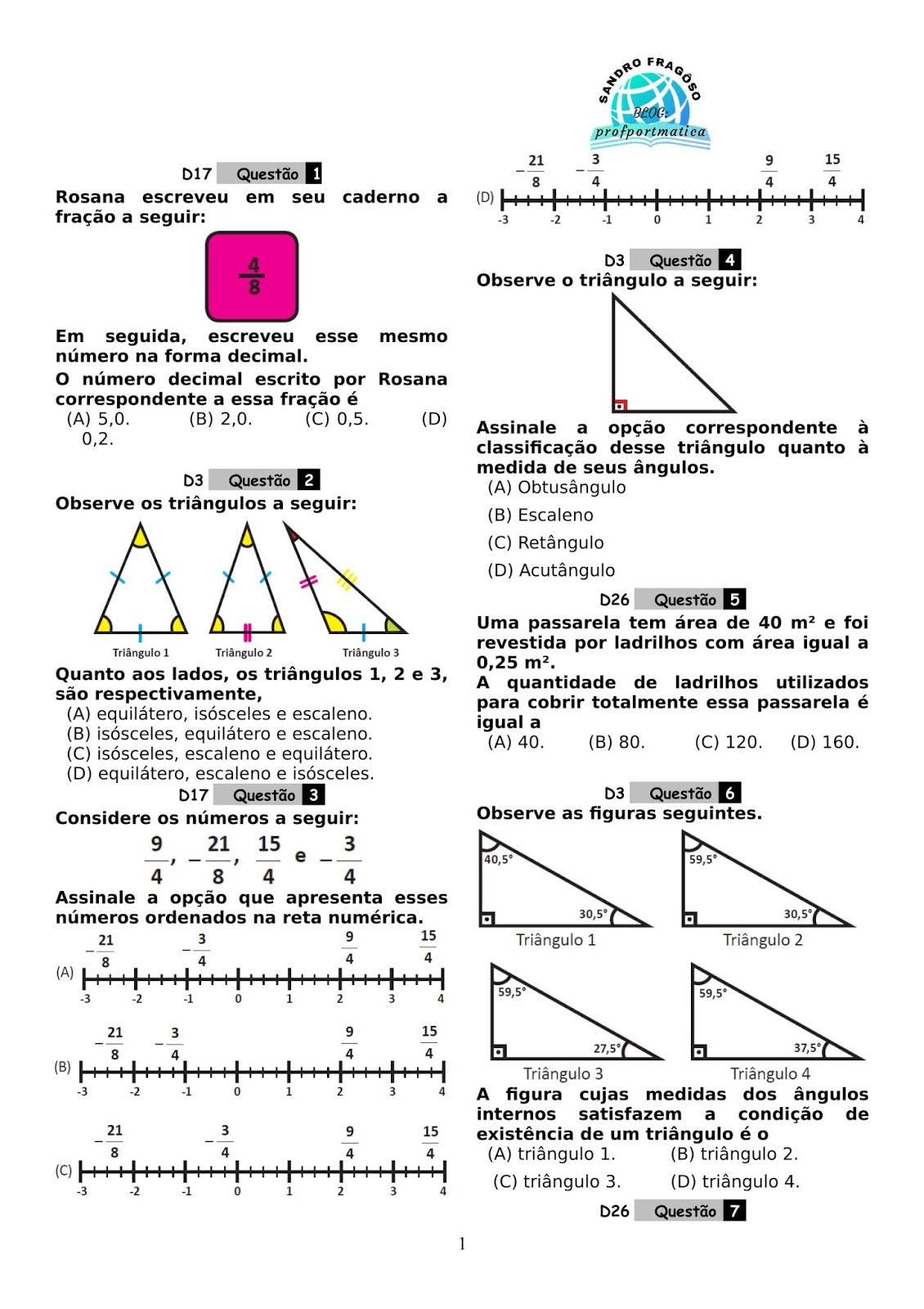8º Ano - Quiz De MatemÁtica Da Profª Schayla S2 - ProProfs Quiz
