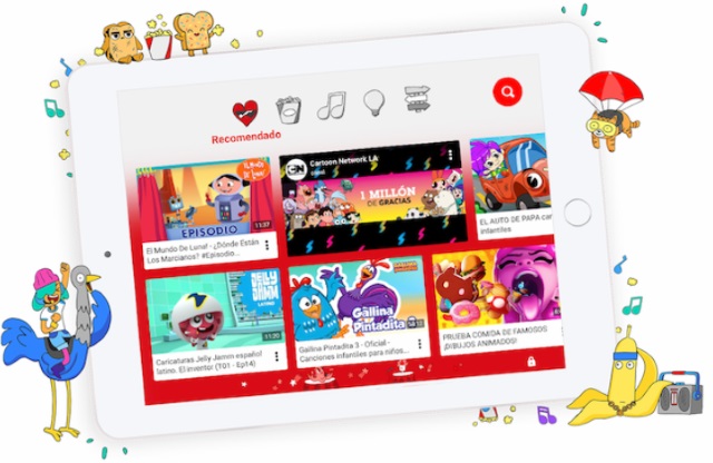 Youtube para niños y niñas en Español 5-6 años (App para smartphones y Tablets) gratis