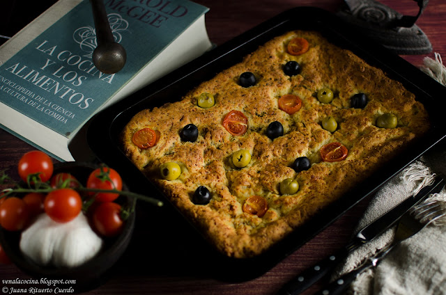 Focaccia De Aceitunas. Receta Con Thermomix
