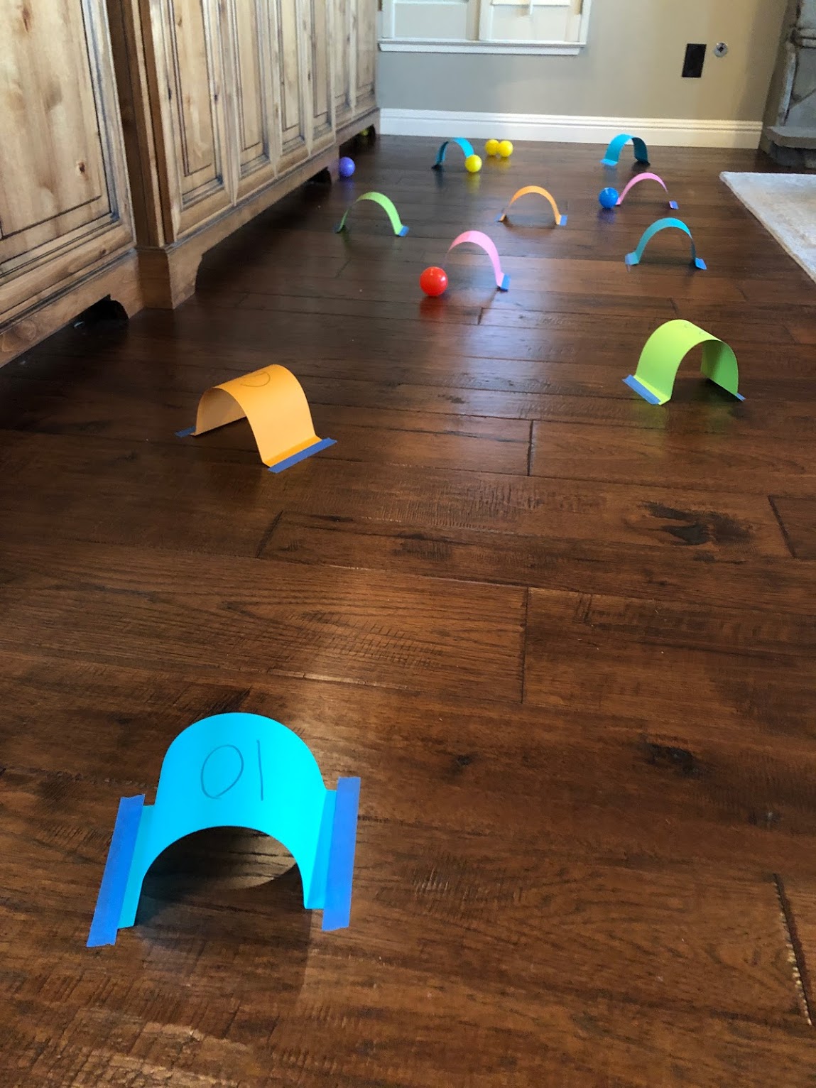 Toddler Approved! Number Tunnels Easy Counting Activity for Toddlers