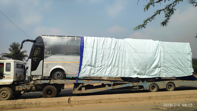 Ashok Leyland Multi-Axle Bus Caught Testing Ashok Leyland Multi-Axle Bus Caught Testing