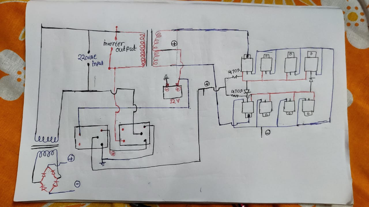 1000W Inverter Circuit diagram