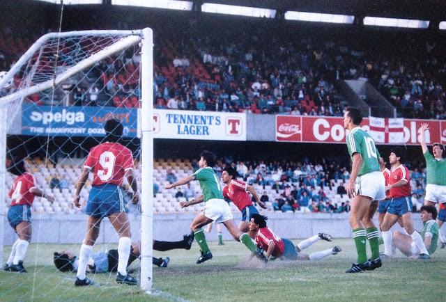 Irlanda del Norte y Chile en partido amistoso, 26 de mayo de 1989