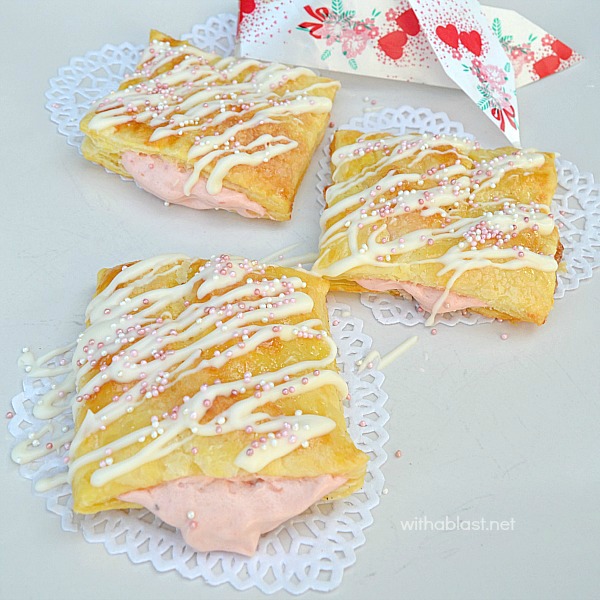 These Strawberry Cream Puffs are light, flaky and filled with a divine cream filling - perfect for dessert or as part of your sweet platter on Valentines Day