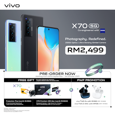 Siri Flagship vivo X70 Dan TWS 2 Kini Di Malaysia