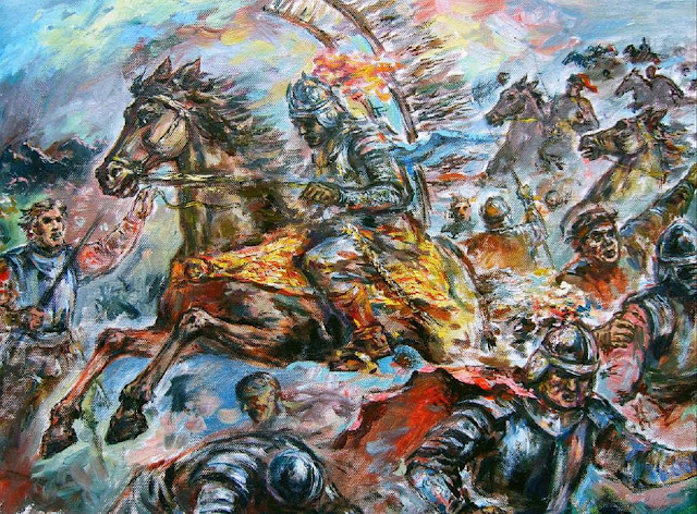 Отступление польских гусар в битве под Пилявцами