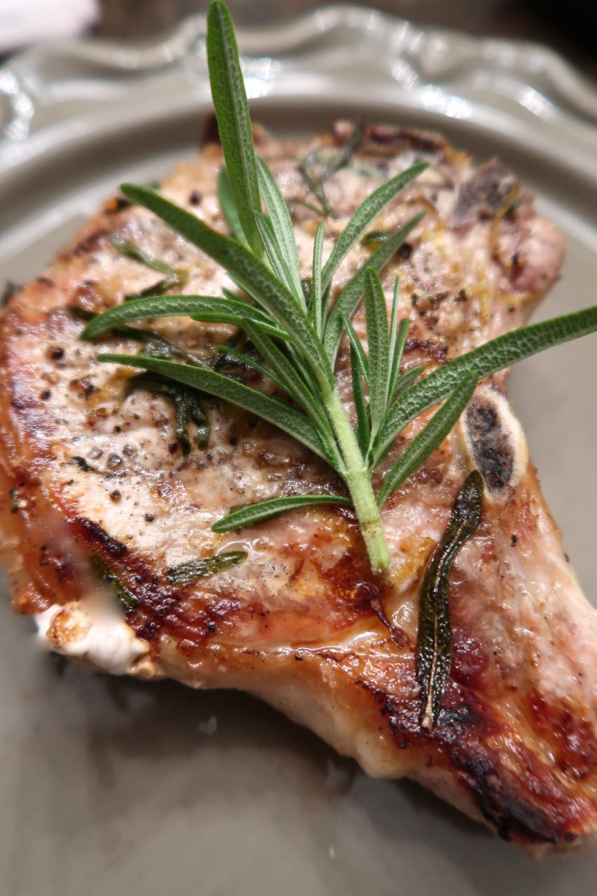 Scrumpdillyicious: Grilled Pork Chops with Rosemary & Lemon Zest