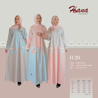 Koleksi terbaru Gamis Muslimah Hana H 20