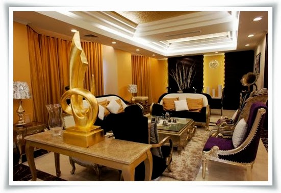 Phòng khách biệt thự Saigon Pearl - villas cao cấp