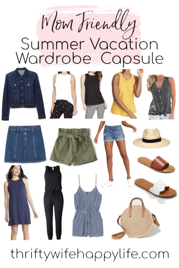 Mom Friendly Summer Vacation Wardrobe Capsule Thrifty Wife