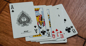 Playing cards on a table