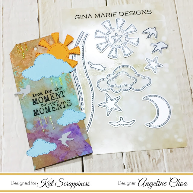 ScrappyScrappy: Distress Oxide Tags with Kat Scrappiness #scrappyscrappy #katscrappiness #timholtz #oxideink #distressoxide #watercolor #mixedmedia #nuvodrop #unitystampco #stamp #stamping #diecut #ginamariedesigns