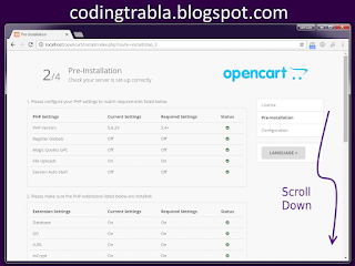 Install OpenCart 2.3 eCommerce Shopping Cart on Windows 7 localhost tutorial 10