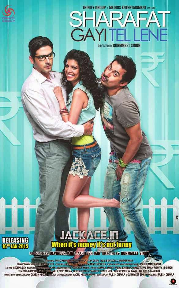 Poster Of Sharafat Gayi Tel Lene 2015 Hindi 720p DVDRip ESubs Free Download Watch Online 