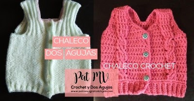 2 Chalecos para Bebés + 8 patrones y tutoriales de tejido a crochet y agujas