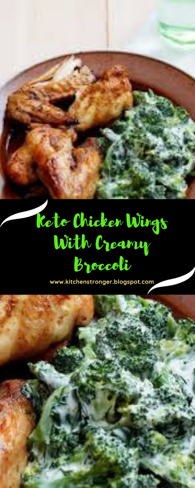 Keto Chicken Wings With Creamy Broccoli