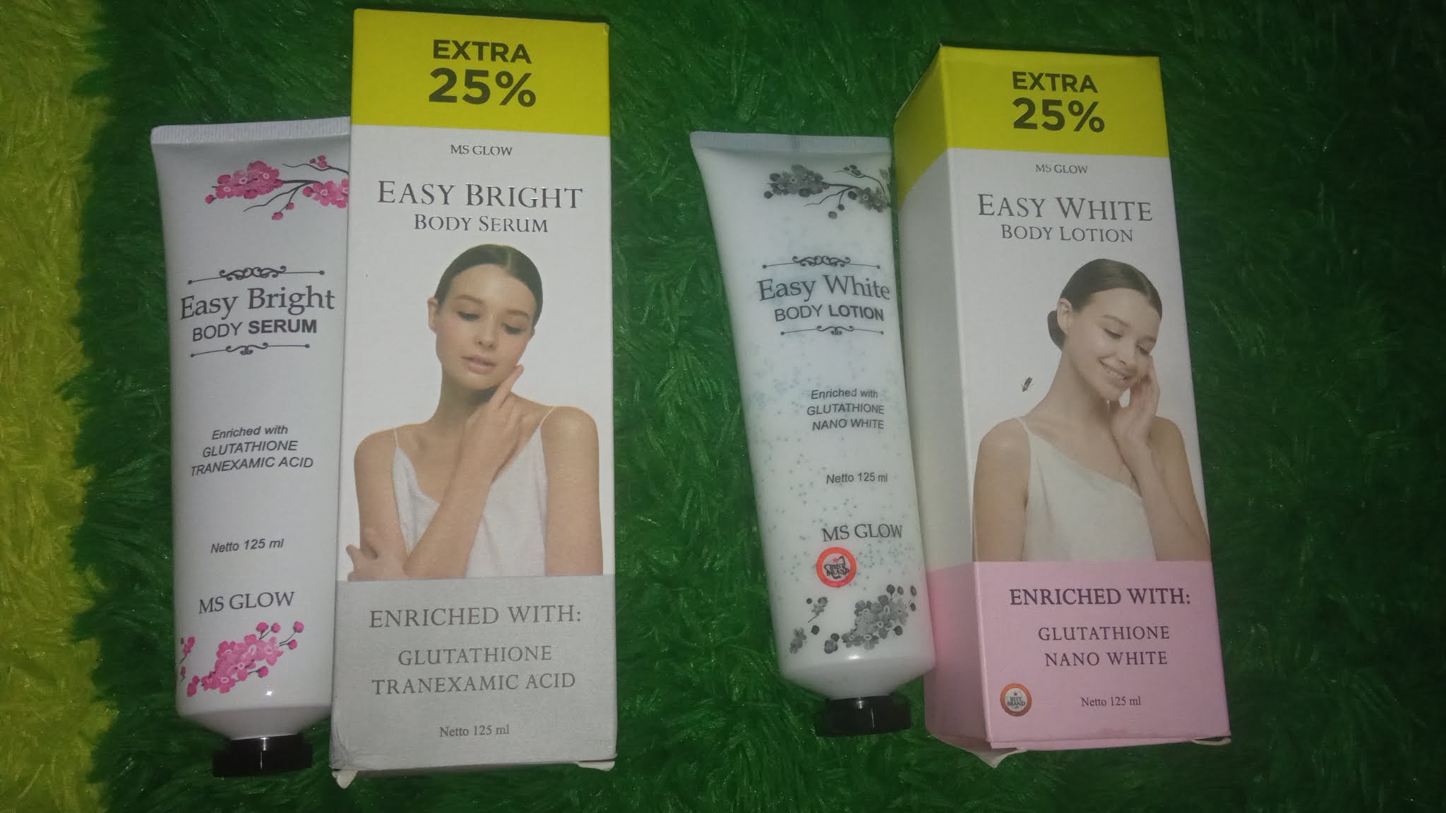 Review Bright Body Serum dan Lotion MS GLOW Startikel