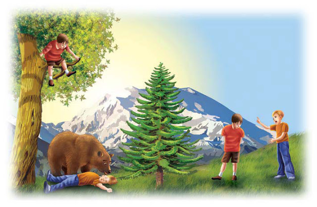 Two Friends and the Bear story Moral Stories in Hindi for Class 1