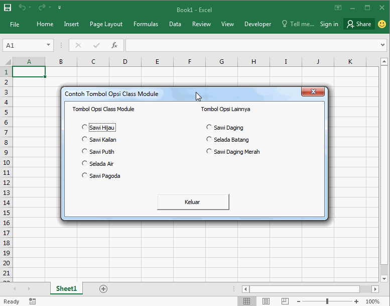 Cara Menggunakan Class Module untuk Sejumlah Tombol Pilihan pada ...