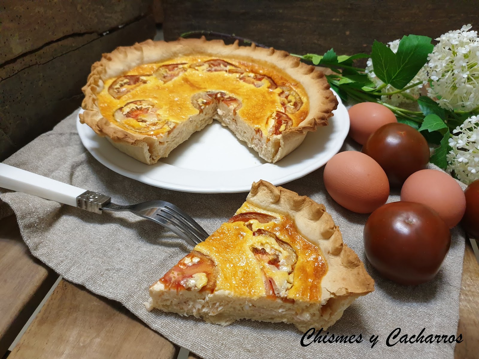 Quiche de atún con tomate Chismes y Cacharros