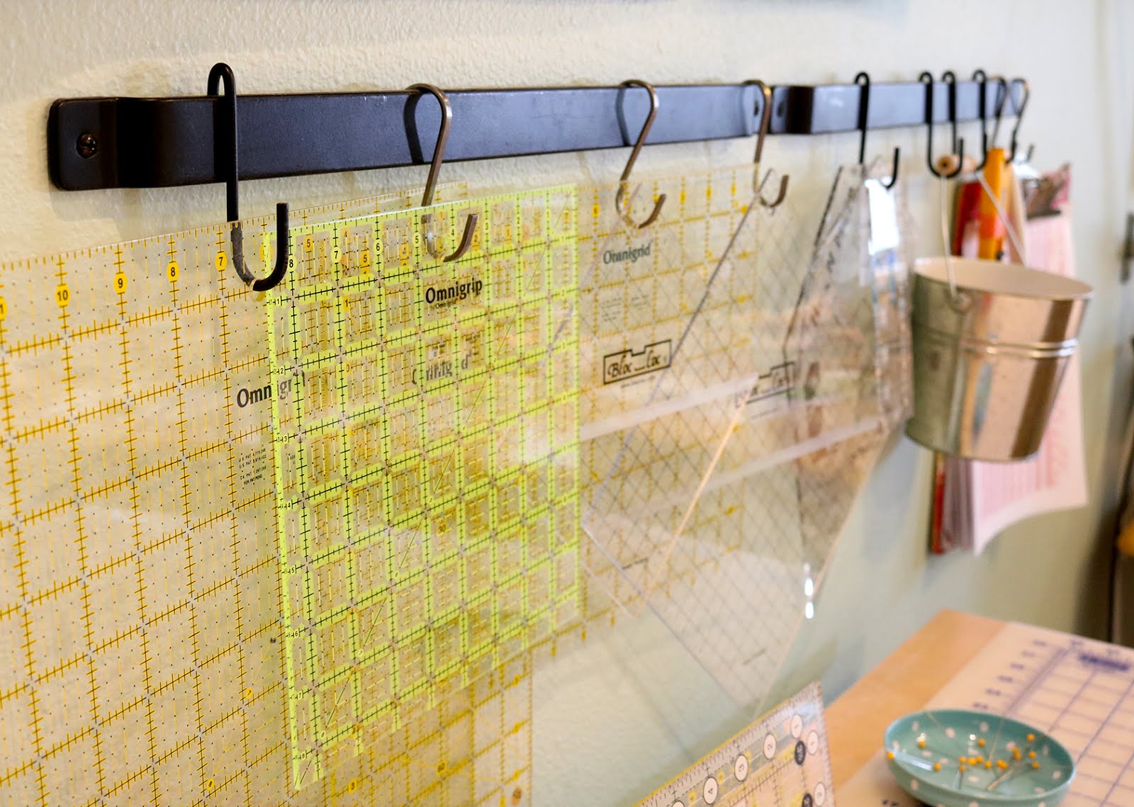 A Bright Corner: Sew Organized Part 1: Tips for Storing Quilting Tools and  Rulers
