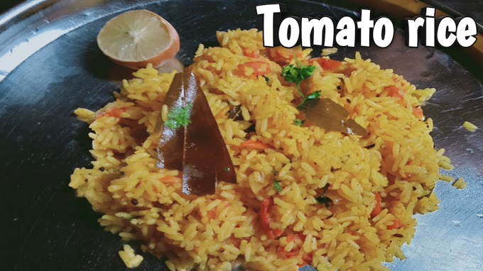 Delish lunch box with tomato rice telangana style - spicy & tasty tomato pulao - Pranitha recipes 