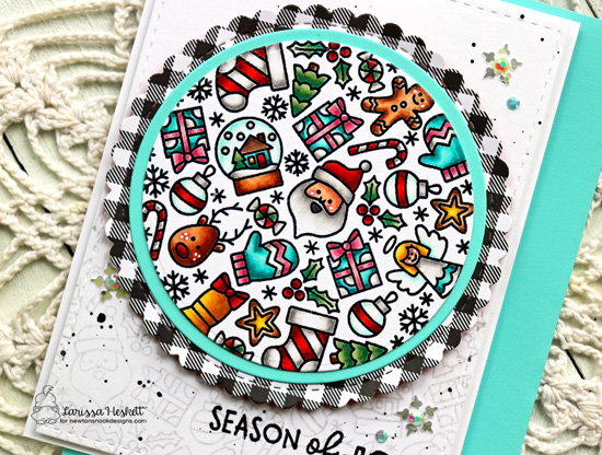 Christmas Card by Larissa Heskett | Christmas Roundabout Stamp Set and Circle Frames Die Set by Newton's Nook Designs