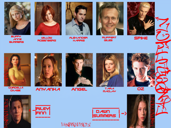 Les personnages de buffy contre les vampires