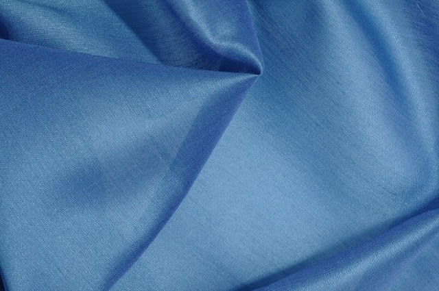 Teal Cotton Silk Fabric