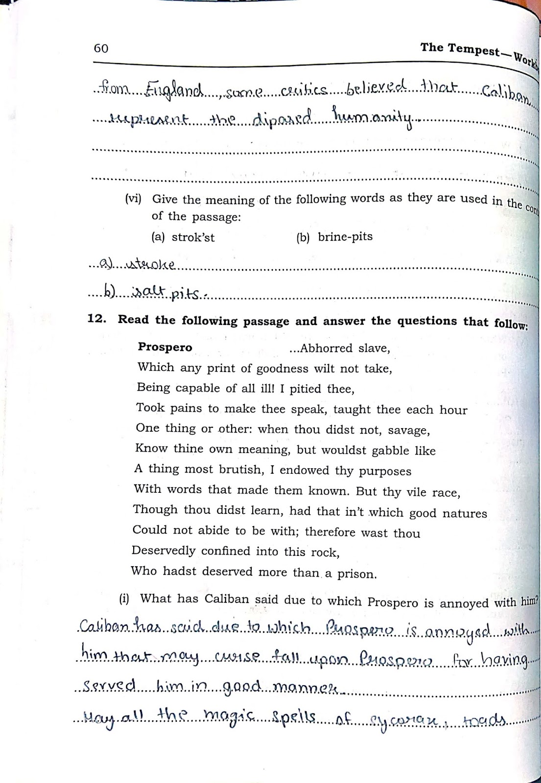 ISC TEMPEST BY SHAKESPEARE WORKBOOK ANSWERS ACT 1 SCENE 2 - ISC HUB