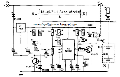 Build a Portable Nicad Battery Charger Circuit Diagram | Electronic