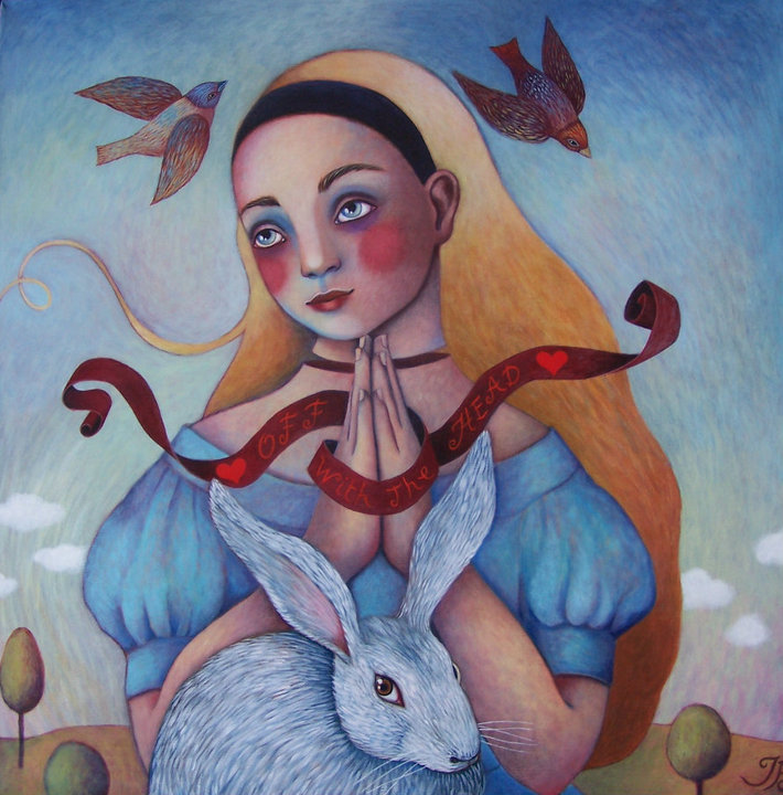 Алиса сен. Девушка кролик арт. Isabelle Bryer картины. Девочка кролик арт.