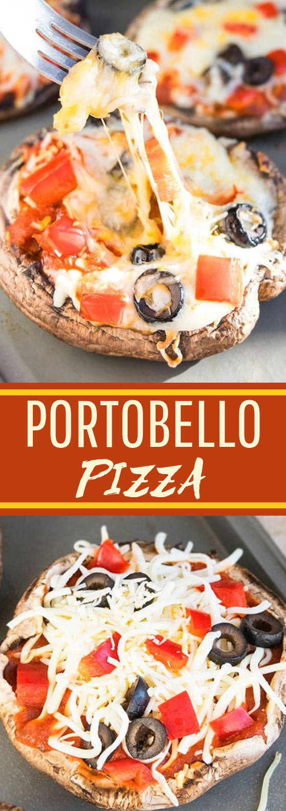 Portobello Mushroom Pizza #lowcarb #pizza