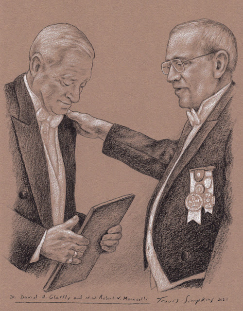 David A. Glattly, 33° and M.W. Robert V. Monacelli. Lifetime Achievement Award. Grand Lodge of New Jersey. by Travis Simpkins