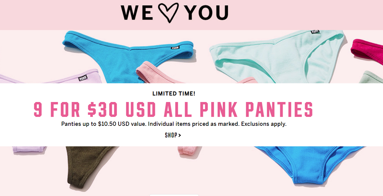 Panties Victorias Secret a solo 3.33