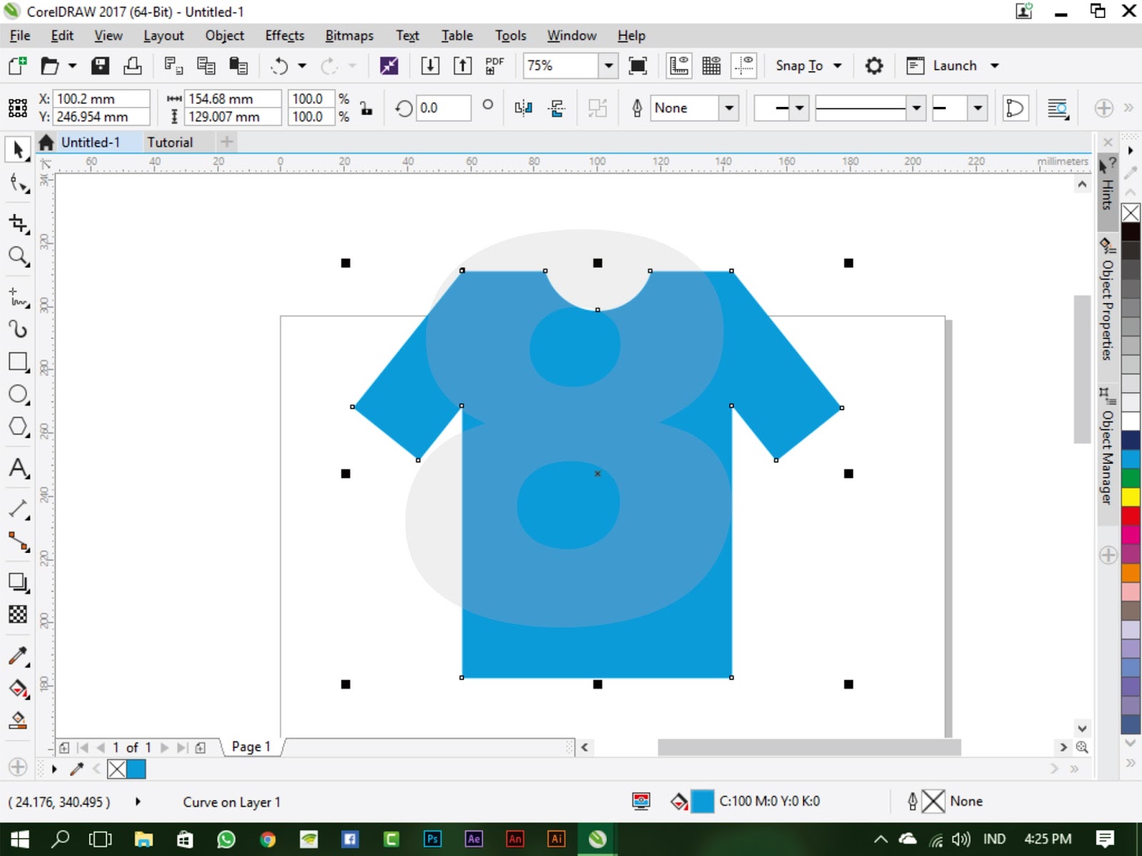 Tutorial CorelDraw Untuk Pemula Membuat Flat Design T Shirt