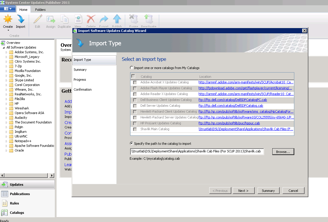 Electronics & Computing Configuring SCUP 2011, Shavlik/VMware Vcenter