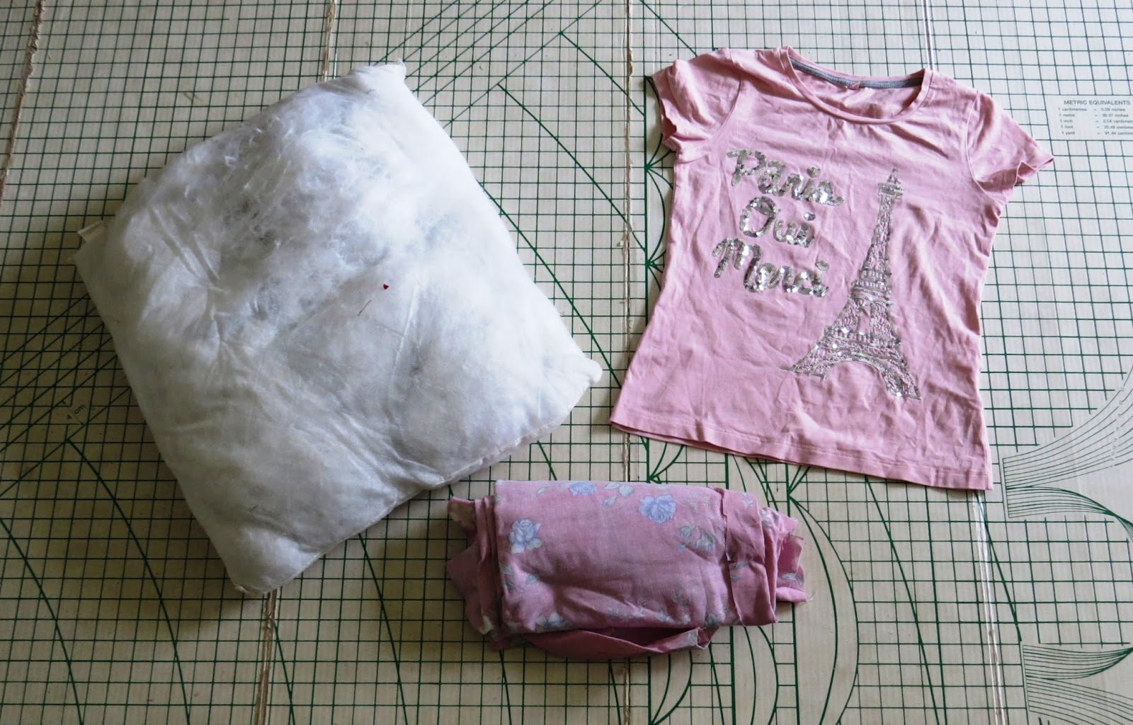 Creating my way to Success Upcycled Paris Tshirt Pillow