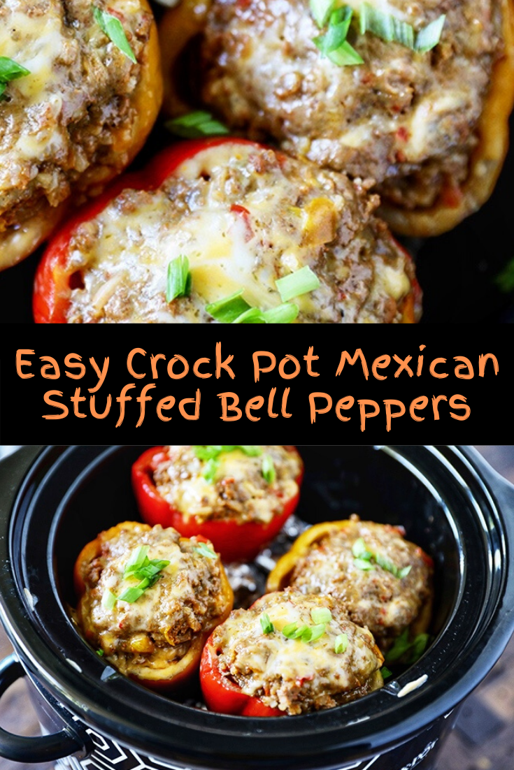 Easy Crock Pot Mexican Stuffed Bell Peppers