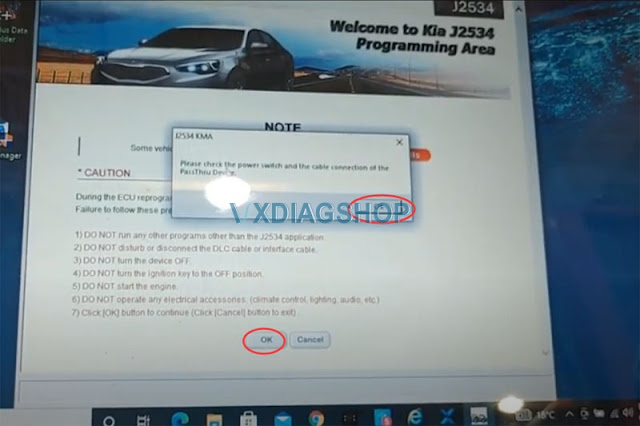 VXDIAG VCX NANO tested with Kia KMA Software 3