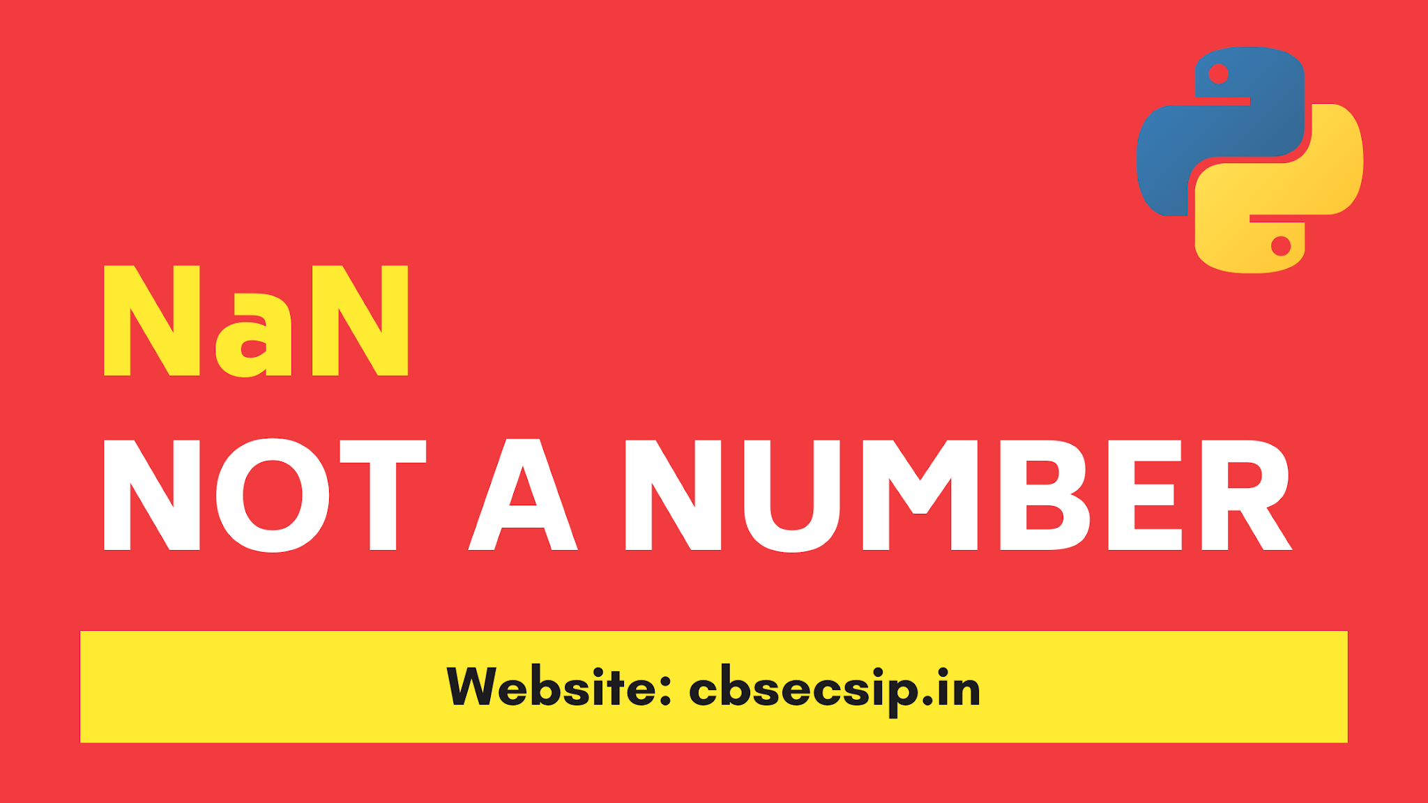 NaN (Not a number) Data in Python CBSE CS and IP