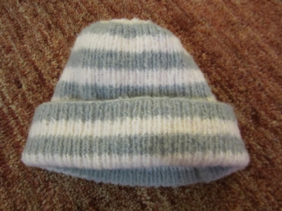 mis nancys, mis peques y yo, gorro rayas lana gris y rosa