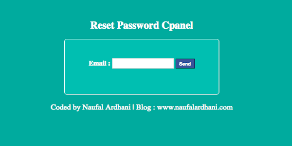 Tools Reset Password Cpanel V.1 By Naufal Ardhani [ PHP ]