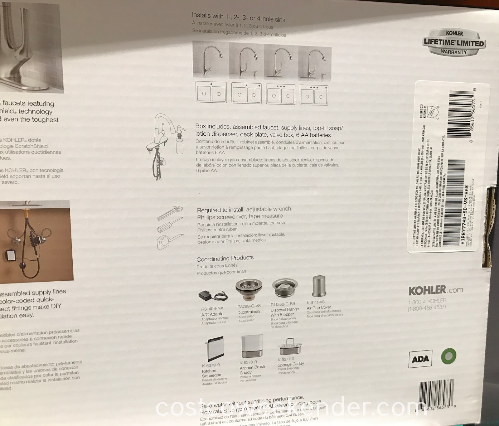 Kohler Malleco Touchless Pull Down Kitchen Faucet Costco Weekender