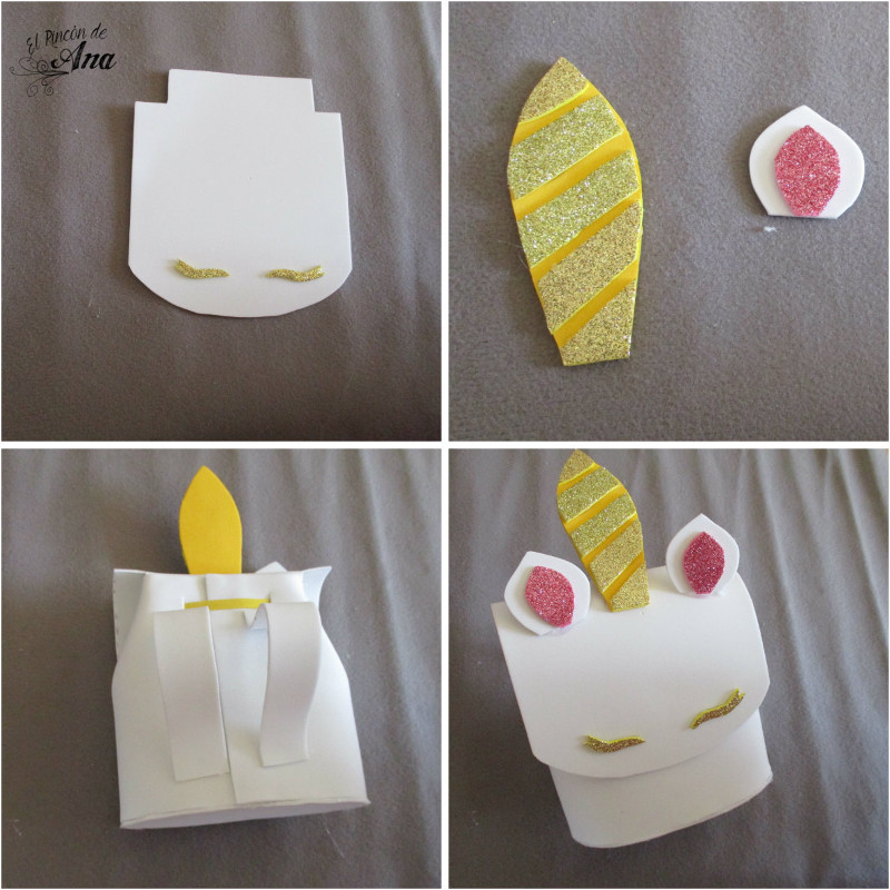 Dulceras de unicornio en goma eva