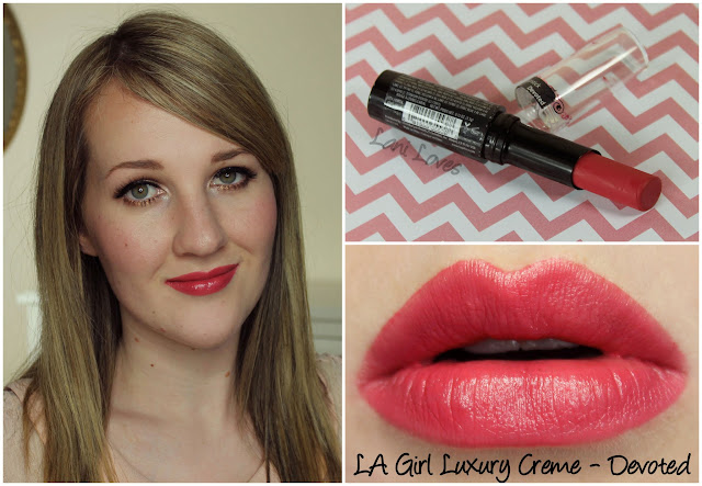 LA Girl Luxury Creme - Devoted lipstick swatch