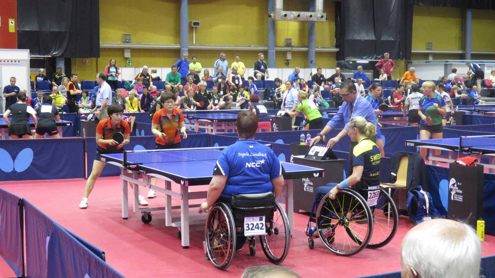 B & D's Travels World Veteran Table Tennis Championships, Alicante, Spain