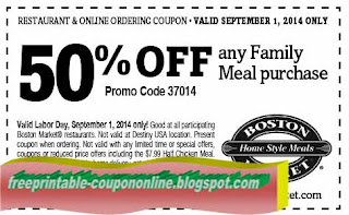 Free Printable Boston Market Coupons Free Printable Boston Market Coupons